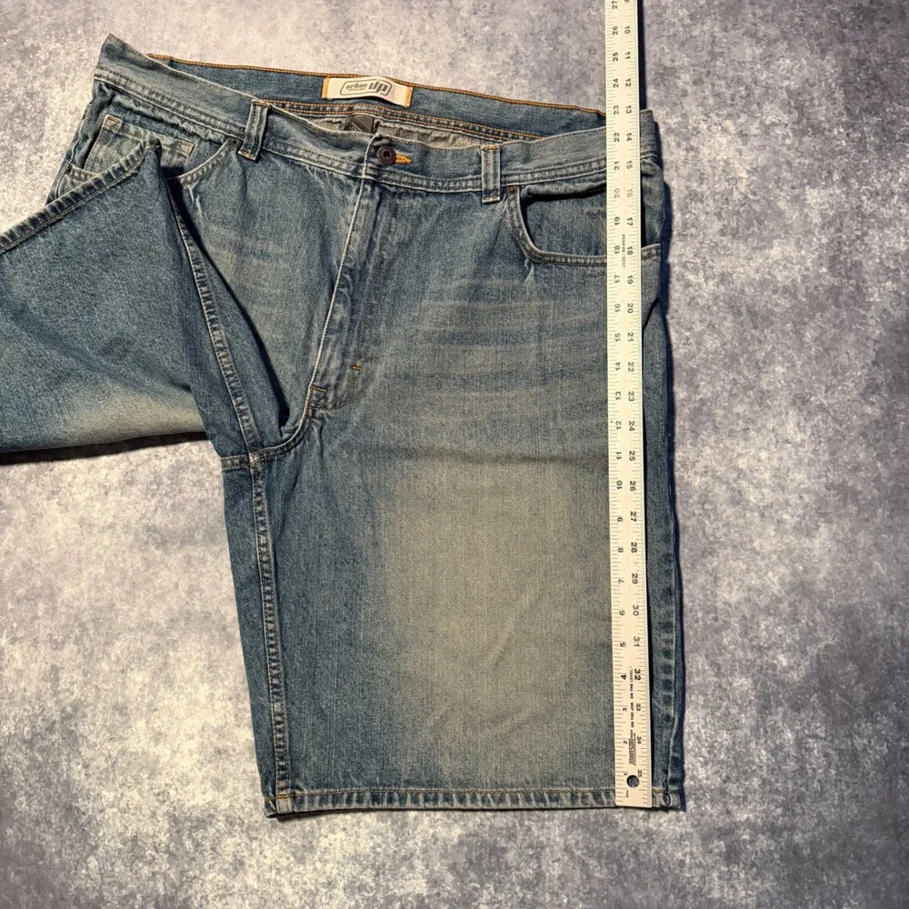 Y2K Urban Pipeline Mens Blue Denim Jean Shorts Size 40 Baggy Relaxed Fit‎ Cotton